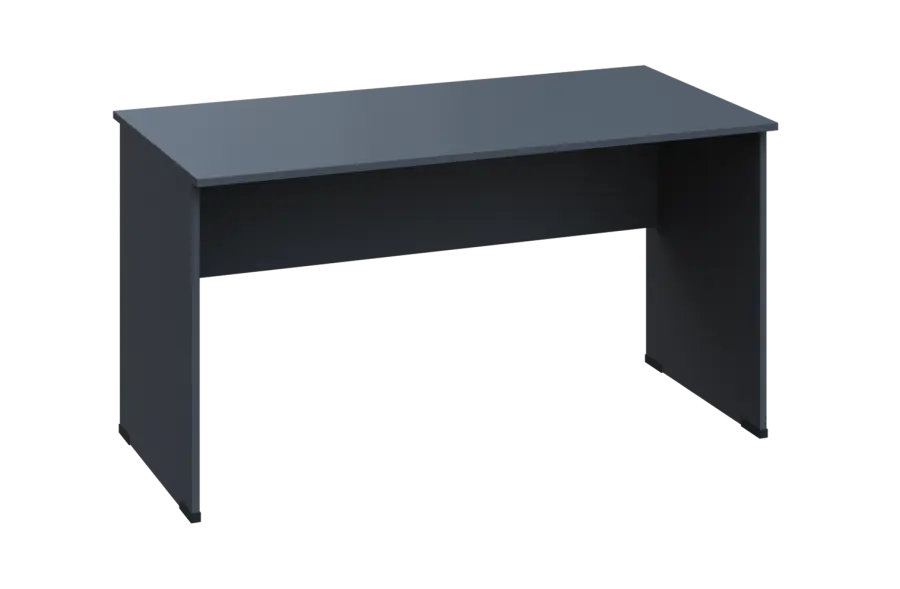 EPL 27 - 14 stůl kancelářský, dřevěná podnož, deska 25 mm, široký 1400 mm, antracit